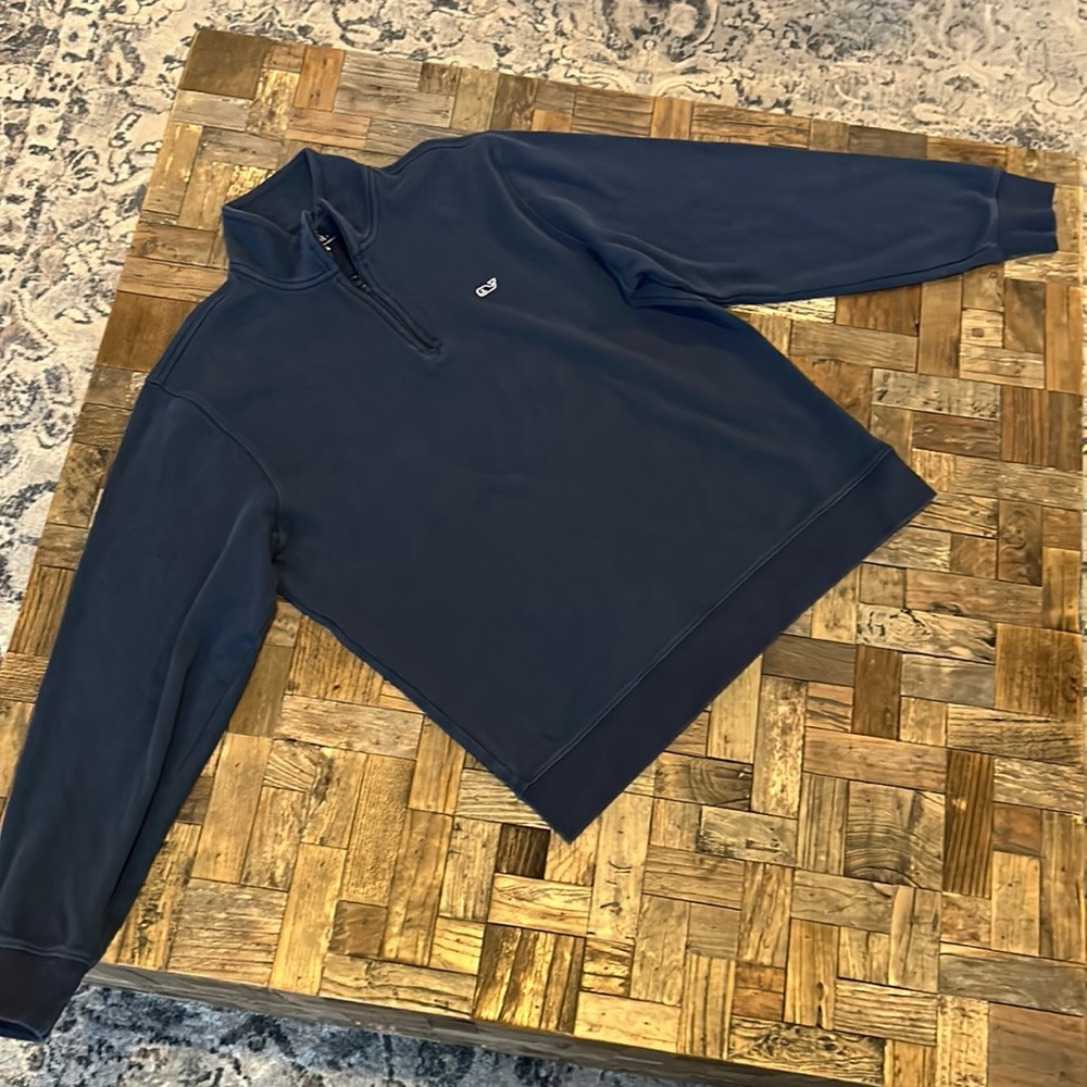 Vineyard Vines Navy Quarter Zip Sweatshirt